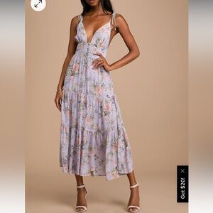 Size small purple lulus midi dress